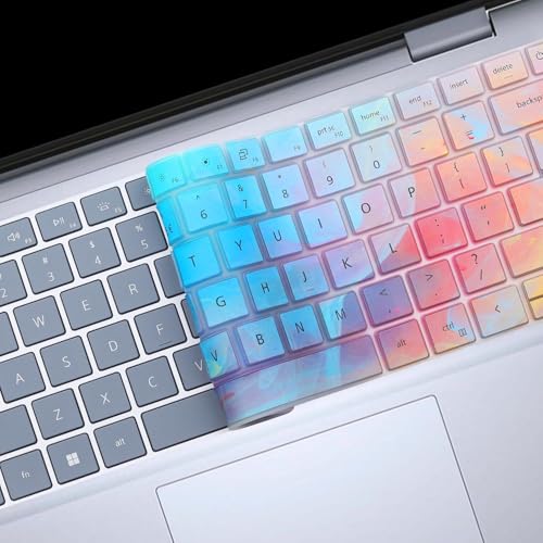 Stylish Colorful Keyboard Cover for Dell 14 Plus DB04250 DB04255 DB14250 DB14255 14", Dell Inspiron 14 5440 5441 5445 7440 7441 7445 & Inspiron 16 7640 US Layout(Not Fit:Dell 14S & 14 DA14250 Premium) - color: Colorful