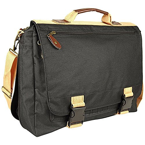 Impecgear Expandable Laptop Computer Briefcase Messenger Bag 16.5 Inch (DPFG Black 16") - size: DPFG Black 16"