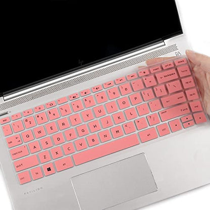 Keyboard Cover for HP Laptop 14-cf 14-fq 14-dq/dk 14-cf2121wm 14-cf2112wm 14-cf3036la 14-cf0006dx 14-cf2033wm 14-cf0013dx 14-cf2701ds 14-cf0014dx 14-fq1025nr fq0013dx fq0020nr 14-dk0002dx 14-dk0032dx - color: New-Pink
