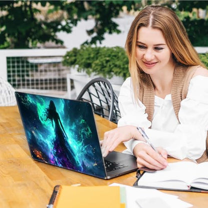 Laptop Skin Sticker Decal, Universal Reusable Vinyl Laptop Cover for 12" 13" 13.3" 14" 15" 15.4" 15.6" Notebook PC, Waterproof Scratch-Resistant with 2 Wrist Pads, Easy to Apply & Remove,Galaxy Girls - color: Galaxy Girls