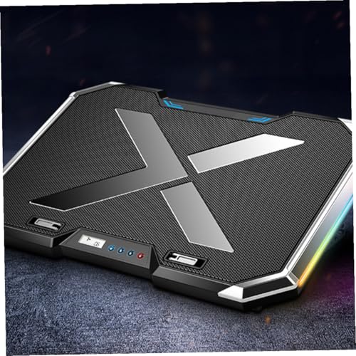 Adjustable RGB Led Laptop Cooler Pad Notebook Cooling Base LCD Touch for Under Gaming and Office