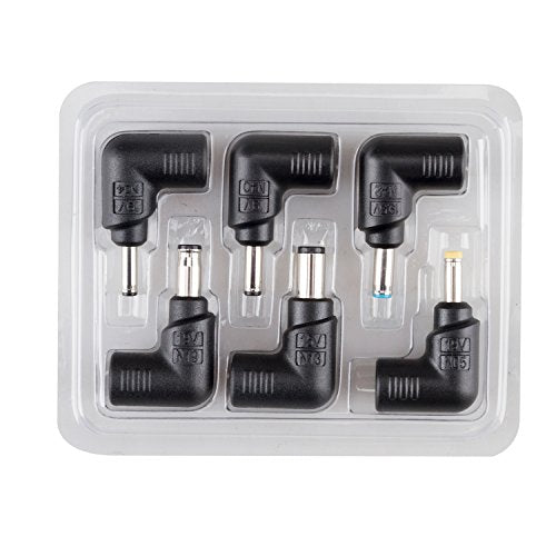 Laptop DC Connector Adapter Tips Set 6pcs Fit for Different Notebook Power Plugs for Dell Samsung Toshiba Lenovo Fujitsu