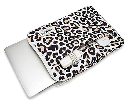 Kinmac 360deg Protective Water Resistant Laptop Case Bag Sleeve with Handle (Leopard-Pink, 12 inch-13.3 inch) - color: Leopard-Pink, size: 12 inch-13.3 inch