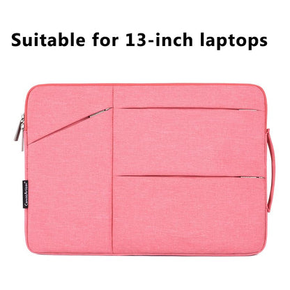 Laptop Case, Water-Resistant Laptop Sleeve Case with Pocket for MateBook, Briefcase Carrying Laptop Cover for 13"-14" - color: Pink