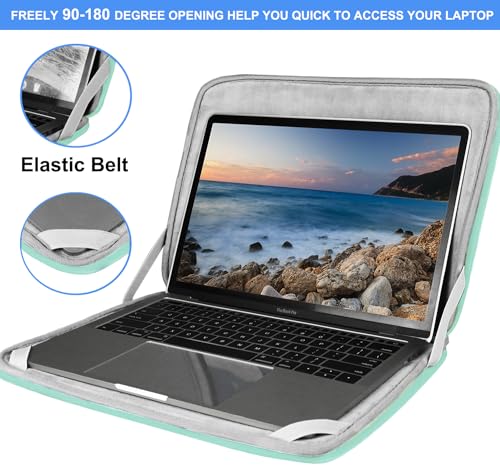 Laptop Sleeve 15.6 Inch, Durable Shockproof Protective Cover Flip Case Briefcase Carrying Bag Compatible with 15.6" HP, ASUS, Lenovo, Acer, Notebook, Computer, Ultrabook, Chromebook, Light Blue - color: Light Blue, size: 15.6 Inch