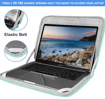 Laptop Sleeve 15.6 Inch, Durable Shockproof Protective Cover Flip Case Briefcase Carrying Bag Compatible with 15.6" HP, ASUS, Lenovo, Acer, Notebook, Computer, Ultrabook, Chromebook, Light Blue - color: Light Blue, size: 15.6 Inch
