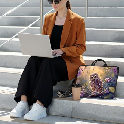 Laptop Bag,14 15 15.6 inch Laptop Case Sleeve,Computer Sleeve with Handle for Women Men,Carrying Case for MacBook,Dell,Lenovo,Notebook Computer,Cute Owl Purple - color: Cute Owl Purple