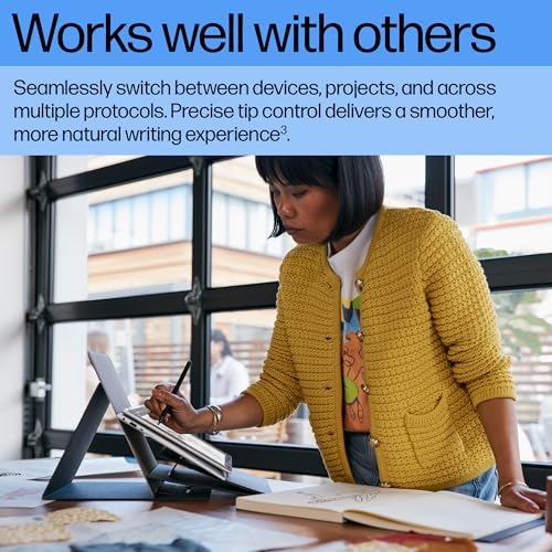 HP 700 Rechargeable Multi Pen Compatible Across Devices/Protocols USBC Charging, Long Battery Life, LED Indicator Customizable Buttons Adjustable Tilt & Pressure Thoughtfully Designed - style: Multi Pen