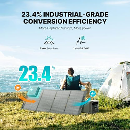 DABBSSON 3072Wh Solar Generator with 210W Solar Panel, Semi-Solid LiFePO4, 3000W AC Output 6,TT-30 1 for Charging RV,P-Boost 3600W,Lightweight,1.3X Runtime,3000L Power Station for Camping Home Backup - style: 3000L+210W Solar Panel