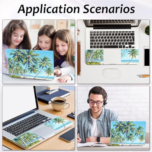Laptop Skin 12.1-15.6 inch Removable Universal Reusable Laptop Sticker Decal,Waterproof No Residue Vinyl Cover,Scratch-Resistant Cuttable Full Wrap Sticker for Notebook, Tropical Palm Tree - color: Tropical Palm Tree