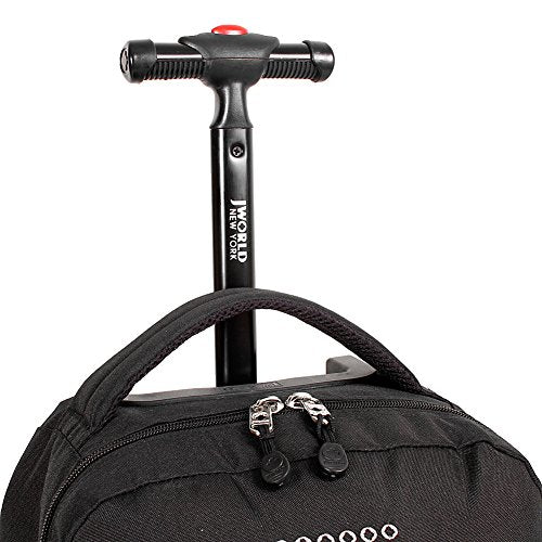 J World Sunny Rolling Backpack for Kids. Roller Bag With Wheels, Geo Blue - color: Geo Blue