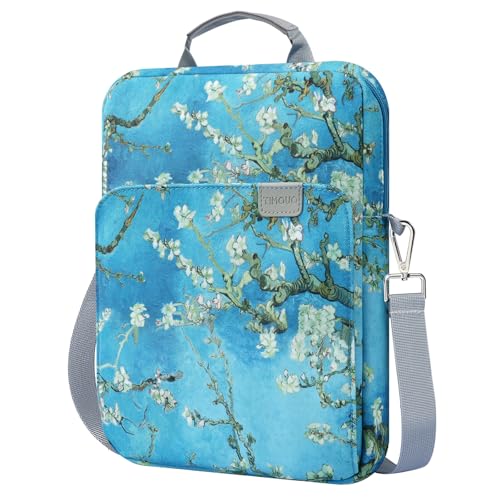 TiMOVO 9-11" Tablet Sleeve Bag Carrying Case with Strap, Apricot Blossom | Fits iPad A16 11", Pad Air 11/5th & 4th 10.9", 10th Gen/10.2", Galaxy Tab A11 Plus, Multi-Pocket, Handle, Padded Protection - color: Apricot Blossom, size: 9-11
