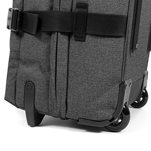 Eastpak Tranverz L – 121L Large Wheeled Luggage with Dual Compartments, TSA Lock, Compression Straps & Smooth-Wheeling System, Black Denim - color: Black Denim, size: 121 Liter Checked Bag