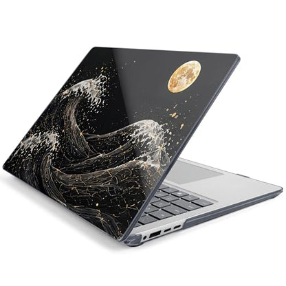 Batianda Midnight Wave Case for Microsoft Surface Laptop 15 inch | Fits Surface Laptop for Business 8th Edition 2026 & Surface Laptop 7 15" 2024, 4-in-1 Bundle, Slim Hard Shell, Precision Fit - color: Midnight Great Wave