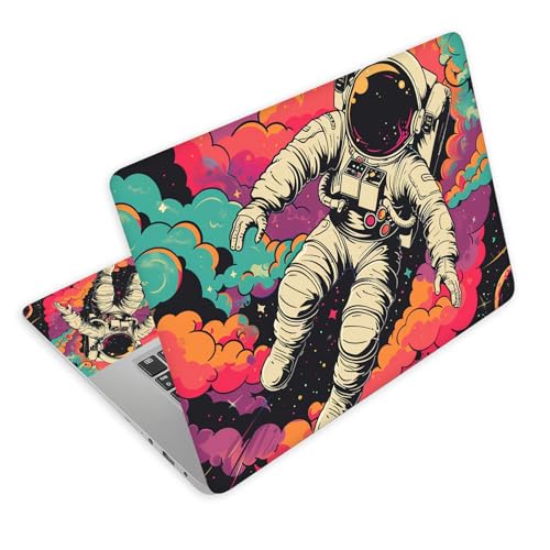 Universal Laptop Skin Decal, 3-Piece Vinyl Protector for 12 13 14 15.6" Notebook, Waterproof Anti-Scratch, Easy Trim & Bubble-Free Finish, Astronaut Floating in Space - color: Astronaut Floating in Space
