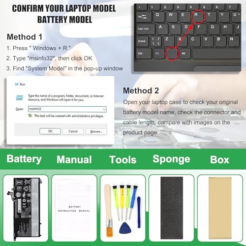 L19M3PDA L19C3PDA Laptop Battery Replacement for Lenovo ThinkBook 14 G2 ITL are 14 G3 ACL ITL 14 G4 ABA IAP 15 G2 ITL are 15 G3 ACL ITL 15 G4 ABA IAP Series L19L3PDA L19D3PDA 11.52V 45Wh - size: 3.53*3.14*0.23inch L19M3PDA
