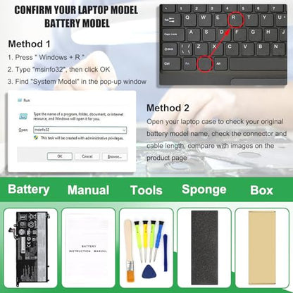 L19M3PDA L19C3PDA Laptop Battery Replacement for Lenovo ThinkBook 14 G2 ITL are 14 G3 ACL ITL 14 G4 ABA IAP 15 G2 ITL are 15 G3 ACL ITL 15 G4 ABA IAP Series L19L3PDA L19D3PDA 11.52V 45Wh - size: 3.53*3.14*0.23inch L19M3PDA