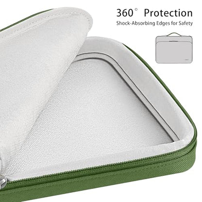 DOMISO 360 Protective Laptop Sleeve 15.6 inch Laptop Case with Handle Laptop Carrying Case for 15 inch MacBook Air/Pro Laptop Case 15.6 inch Compatible with MacBook Air 15 inch M3 2024,Green - color: Green, size: 15-15.6 inch