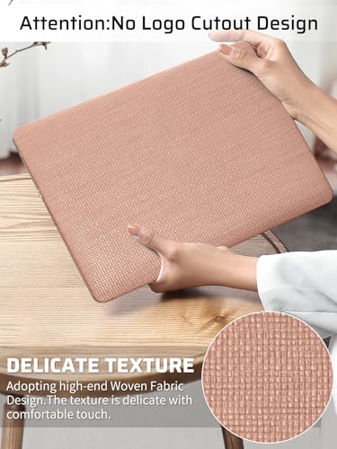 Seorsok Compatible with MacBook Air 15 inch Case 2026 2025-2023 Release M5 A3448 M4 A3241 M3 A3114 M2 A2941 Touch ID,Elegant Leather Plastic Hard Shell Case with Keyboard Cover,Reddish No Logo Cutout - color: Reddish, size: Air 15 inch A3448 A3241 A2941 A