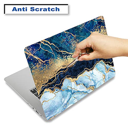 Laptop Skin Sticker Decal, 12" 13" 13.3" 14" 15" 15.4" 15.6 inch Laptop Universal Netbook PC Notebook Vinyl Reusable Skin Sticker Cover Art Case Protector Personalized, Blue Marble - color: Blue Marble