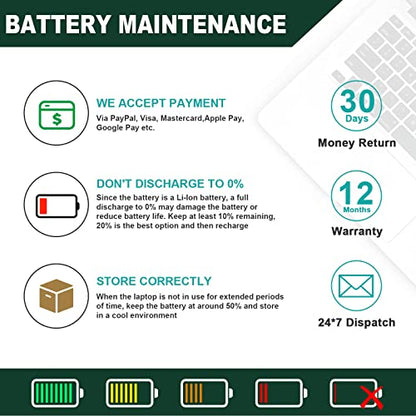 Fancy Buying A1706 A1819 Laptop Battery Replacement for MacBook Pro 13 inch Touch Bar Late 2016 Mid 2017 EMC 3071 3163 MLH12LL/A MPXV2LL/A MLVP2LL/A MNQF2LL/A MNQG2LL/A 11.41V 4314mAh/49.2Wh - size: 9.33*4.25*0.28inch A1706
