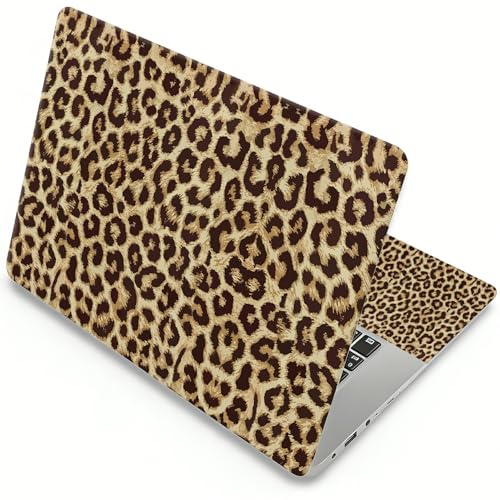 Laptop Skin Sticker Laptop Cover for 12" 13" 13.3" 14" Laptop Stickers,Reusable Skin Sticker Cover Personalized Art Waterproof & Scratch-Resistant Protector Case,Vintage Retro Leopard Print - color: Vintage Retro Leopard Print