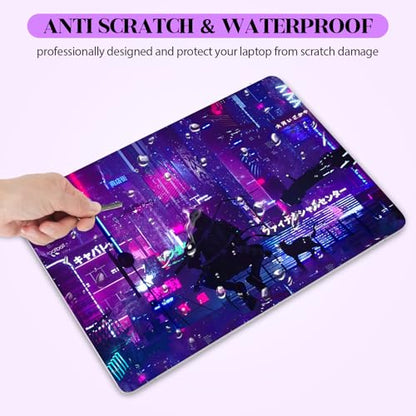 Anime Neon Laptop Notebook Skin Sticker Cover Decal, 12 13 13.3 14 15 15.4 15.6 inch Laptop Vinyl Skin Sticker Cover Art Protector Decal Universal, Purple Warrior Cat - color: Purple Warrior Cat