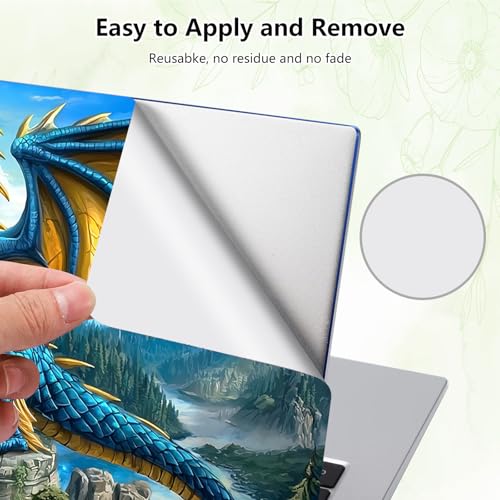 Laptop Skin Sticker Decal, Universal Reusable Vinyl Laptop Cover for 12" 13" 13.3" 14" 15" 15.4" 15.6" Notebook PC, Waterproof Scratch-Resistant with 2 Wrist Pads, Easy to Apply & Remove,G Dragon - color: G Dragon