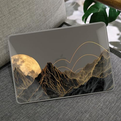MEEgoodo Printed Case for New MacBook Neo 13 inch 2026 Release(Fit Model A3404), Laptop Hard Shell Cases with Keyboard Skin & Screen Protector & Webcam Covers, Glowing Lines Full Moon - color: Glowing Lines Full Moon