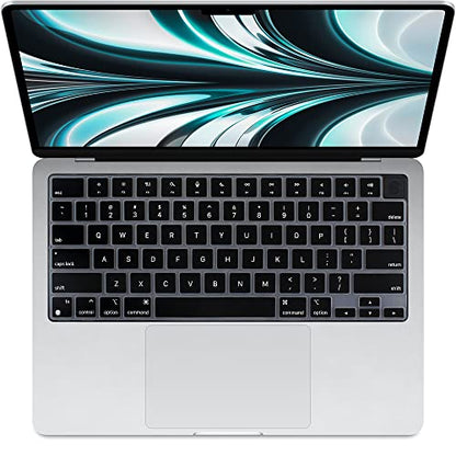 ProElife Keyboard Cover Skin for MacBook Air 13/15 Inch M5 M4, Black | US Enter, Ultra Thin (0.26 mm), Silicone Protective Skin, Easy to Apply, Washable & Reusable, Dust-proof, Precision Molded - color: Black