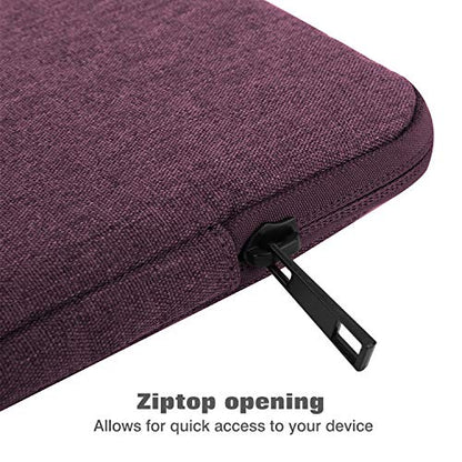 MoKo 7-8 Inch Tablet Sleeve Bag, Polyester Pouch Cover Case Slim Design | Fits iPad Mini (A17 Pro) 8.3" 2024, iPad Mini 6/5/4/3/2/1, Samsung Galaxy Tab S2 8.0, Tab A 8.0, ZenPad Z8s 7.9, Purple - color: Purple, size: 7-8 inch