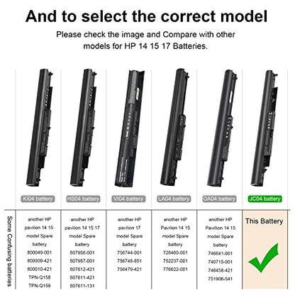919700-850 Laptop Battery for HP Spare 919681-221 919682-121 919682-421 919682-831 919701-850 JC03 JC04 15-BS000 15-BW000 15-bs0xx 15-BS113DX 15-BS013DX 15-BS015DX 15-BS115DX 15-BS060WM 15-BS070WM - size: 10.3*1.56*0.85inch JC04