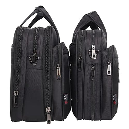 Large Briefcases For Men Canvas Tote Bag Laptop Case Computer Bag Work Bags Business Mens Bag Office Carrying Cases - size: Medium Size (15.6” Laptop Briefcase)