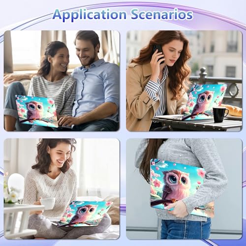 Laptop Skin Sticker Decal Cover,Cute Chibi Owl | DIGTIALL Universal Laptop Skin Sticker, Waterproof Removable Notebook Decal Protector Cover for 12 13 14 15 Inch Laptops - color: Cute Chibi Owl