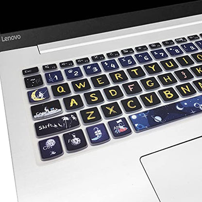 Keyboard Cover for Lenovo IdeaPad 320 330 330s 340s 520 720s 130 S145 L340 S340 15.6" 17.3"/ IdeaPad 3/Yoga C740 C940 15.6"/ ThinkBook 15/Lenovo-A12, Space Man - color: Space Man