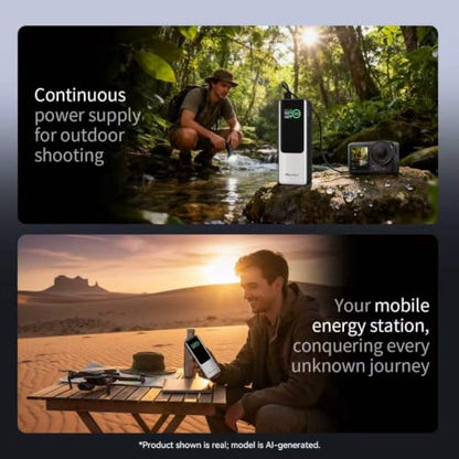 140W Portable Fast Charger 25000mAh with LG 21700 Battery, 3-Port Laptop Fast Power Bank Smart Display for Travel, Compatible with MacBook Pro, iPhone 17/16, ipad.（G-ZeroFear）