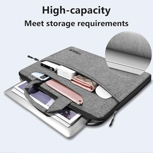 Hseok Laptop Shoulder Bag 15 15.6 16 Inch Briefcase,Compatible MacBook Pro/Neo 16",MacBook Air/Pro 15,XPS 15/16 and most 15.6-16 and Most 15-16 Notebooks,Spill-Resistant Handbag,Dark Gray & Black - color: Dark Gray & Black, size: 15-16 inch