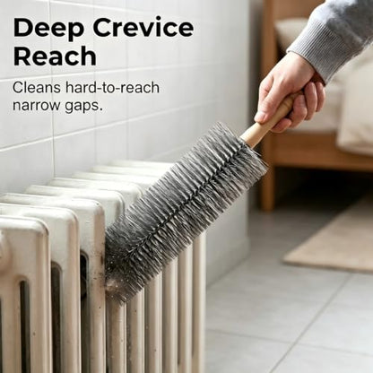 Fan Cleaning Brush Bendable Microfiber Head Wear | Resistant Comfortable Handle Washable Reusable Crevice Cleaning For Electric Fans Car Vents, Home Essential Rv accessories - color: Gray