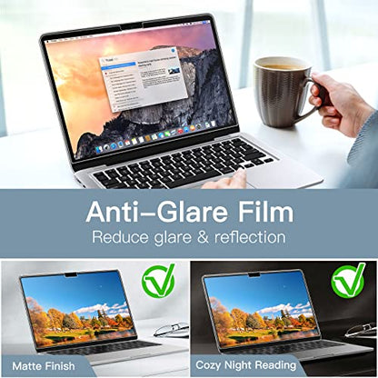 JETech Screen Protector for MacBook Air 13 Inch (M2-M5, 2022-2026), Anti-Glare PET Matte Film, Anti-Fingerprint, 2-Pack - size: MacBook Air 13 Inch (2022-2026)