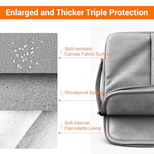 Laptop Sleeve Case Water-Resistant Protection Cover with Front Pocket Retractable Handle Computer Bag for 15.6 Inch Compatible with Laptop/Notebook/Tablet - size: Protect the inner liner