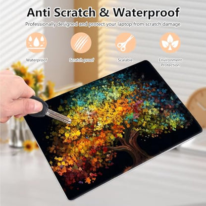 Laptop Skin Sticker Decal 15.6 Inch,12 13 13.3 14 15 15.6 in Laptop Netbook Skins for Notebook,Art Decal Removable Waterproof Scratch Resistant,Universal Vinyl Cover,Colorful Tree Autumn - color: Colorful Tree Autumn