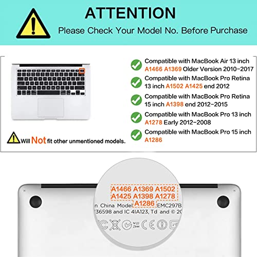 MOSISO Silicone Keyboard Cover Compatible with MacBook Air 13 inch A1466 A1369 2010-2017&Compatible with MacBook Pro 13/15 inch (with/Without Retina Display, 2015 or Older Version), Red - color: Red