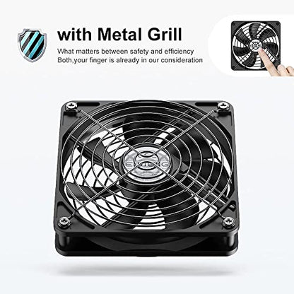 ELUTENG 120mm Fan With 3 Speed 5V USB Powered Case Fan 1500PRM Gaming PC Portable Cooling Suitable for Tablet TV Receiver Router DVR Play Station Xbox Computer and More - size: 120mm USB Speed Fan Standard