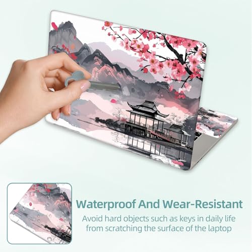 Universal Laptop Skin Decal, 3-Piece Vinyl Protector for 12 13 14 15.6" Notebook, Waterproof Anti-Scratch, Easy Trim & Bubble-Free Finish, Chinese Mountains and Rivers - color: Chinese Mountains and Rivers