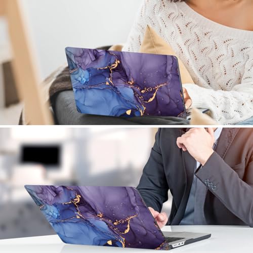 DONGKE for MacBook Air 13 Inch Case M5 2026 M4 2025 M3 M2 2024-2022 A3449 A3240 A3113 A2681, Plastic Hard Shell & Keyboard Cover & Screen Film for MacBook Air 13.6 Inch Case - Abstract Marble - color: Abstract Marble