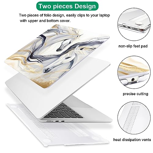 Compatible with MacBook Air 13 inch Case M5 M4 M3 M2 Chip 2026-2022 Release Model A3449 A3240 A3113 A2681, Protective Hard Shell Laptop Cover for MacBook Air 13.6 inch M5 2026, Unique Horse - color: Unique Horse