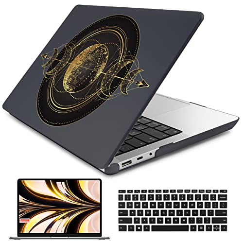 Batianda Case for 13.5" Microsoft Surface Laptop 5 4/3 with Metal Palm Rest Model 1951, Designed Protective Plastic Hardshell & Keyboard Cover & Screen Protector, Moon Magic - color: Moon magic, size: with Metal Palm Rest