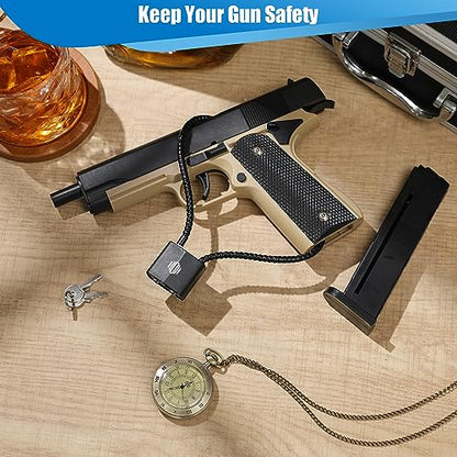 HOX Cable Gun Locks with Keys - Keyed Alike Cable Gun Safe Lock, for Firearm Locking and Safety - color: 3 Pack