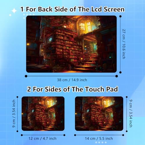 Universal Laptop Skin Sticker Decal for 11.6”12" 13" 13.3" 14" 15" 15.4" 15.6" Reusable Waterproof Scratch-Scratch Resistant Protective Vinyl Laptop Notebook Skin Stickers - Books - color: Books