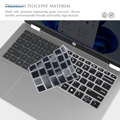 Keyboard Cover for 14" HP OmniBook 5 AI PC 14-he0099nr 14-he0017nr, HP OmniBook 5 Flip 14-fp0000 14-fp0057nr/OmniBook Laptop 14-fe1048nr Keyboard Skin(Not for OmniBook X Flip 14-fm 14-fk 16-ar)-Black - color: Black